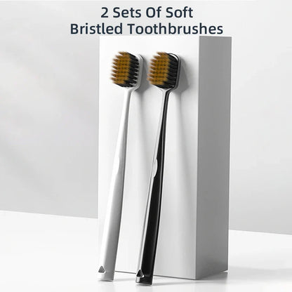 Y-Kelin Extra Hard Bristle Toothbrush Set – Small & Medium Brushes for Men, Household Oral Care