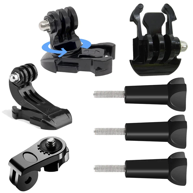 Universal Helmet Adhesive Mount Kit – Flat & Curved Sticky Mounts for GoPro 8–13, Insta360, DJI Osmo Action, AKASO & SJCAM