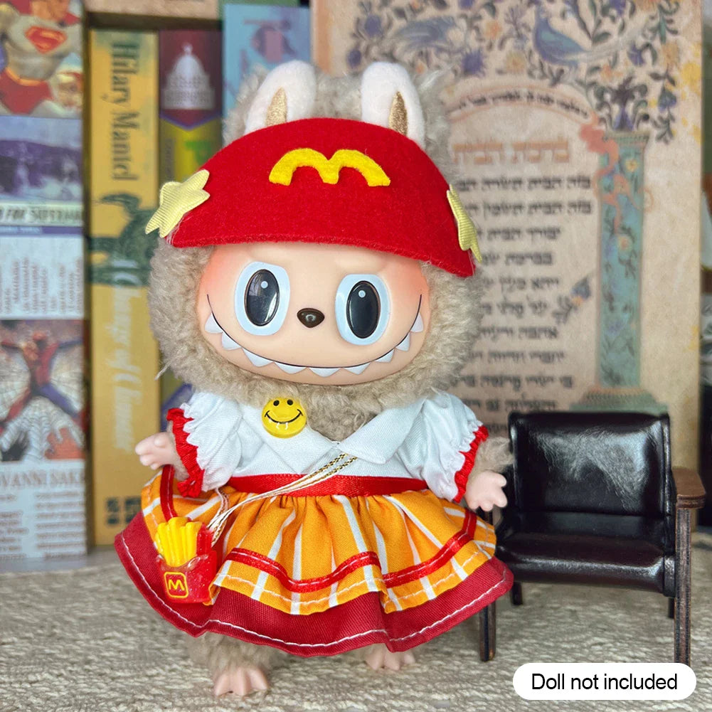 17cm Labubu V1/V2 Doll Clothes – Cosplay Outfits & Accessories | Kids Toy Gift with Various Styles