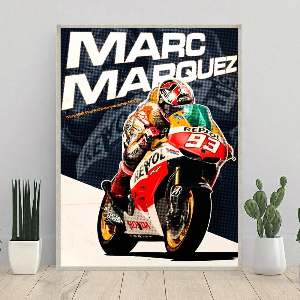 Marquez 5D Diamond Painting Motorcycle – DIY Sports Diamond Embroidery Mosaic Oil Painting for Home Decor and Gift