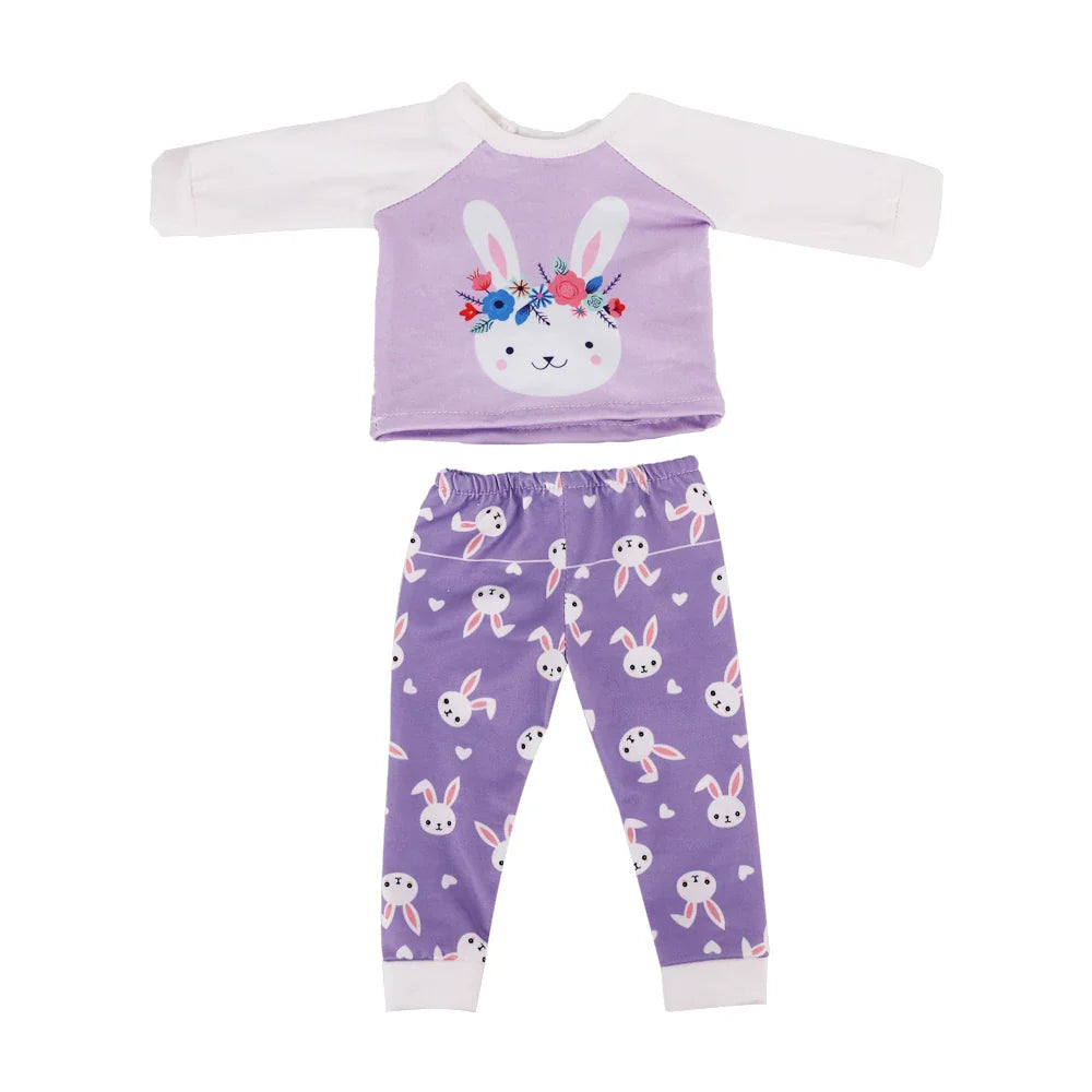 18-Inch Doll Nightdress Outfit — Purple Series Clothes for American & 43CM Baby Dolls, Our Generation Doll Gift