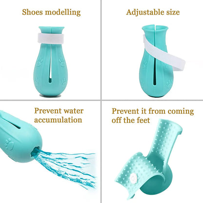 Adjustable Cat Claw Protector Bath Shoes - Anti-Scratch Cat Paw Nail Covers for Pet Grooming and Bathing - Pet Wash Boots and Supplies