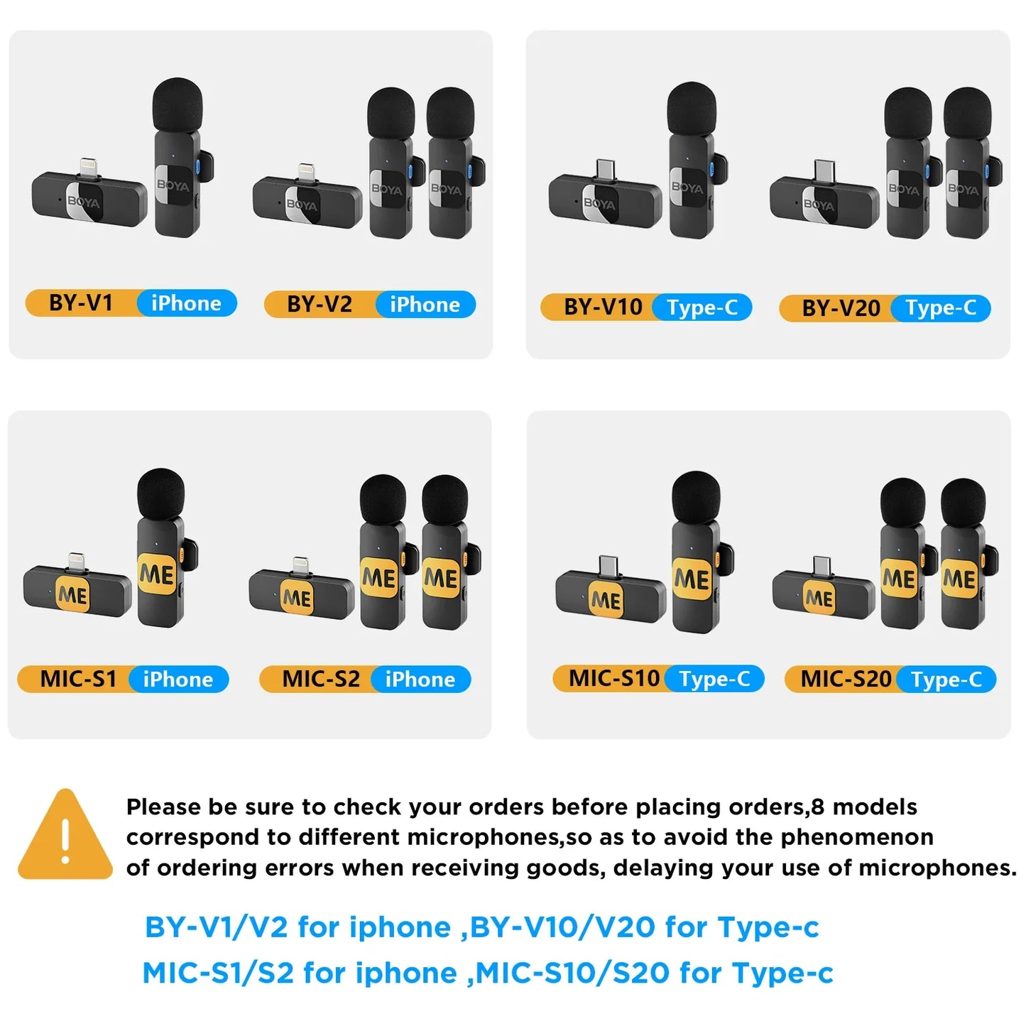 BOYA BY-V Wireless Lavalier Microphone – Professional Mini Mic for iPhone, iPad, Android, Live Broadcast, Gaming, Recording & Vlog