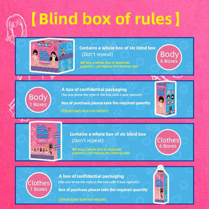 Lady Doolli 1/12 BJD Dolls Blind Box – 15cm Ob11 Mystery Anime Figure Toy, Kawaii Designer Gift