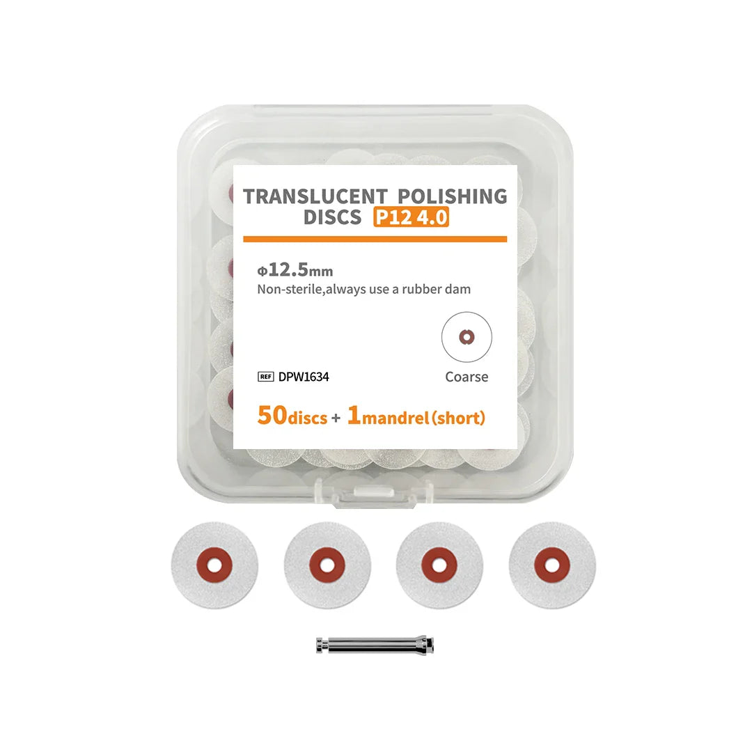 Dental Polishing Disc Kit - 40/50pcs Finishing & Refining Discs with Mandrel for Composite Restoration