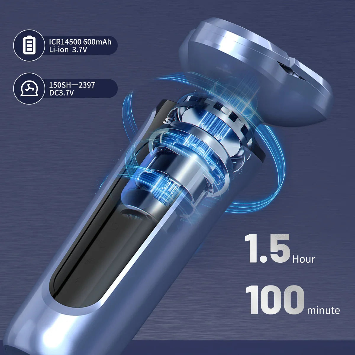 Sejoy Electric Razor for Men – 3-Blade Foil Shaver with 7500 RPM High-Speed Motor & Digital Power Display