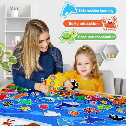 Farm Animals Felt Story Board Set – Interactive Early Learning Wall Puzzle Toys for Toddlers