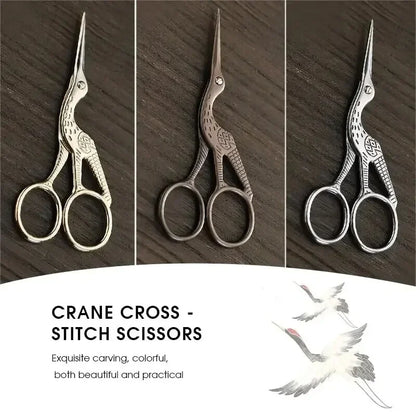 Rainbow Stork Embroidery Scissors – Stainless Steel Small Craft Scissors, Dressmaker Shears for Sewing & Embroidery