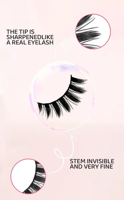DINGSEN 5 Pairs Manga Style False Eyelashes — Soft, Natural, Long Anime Wispy Strip Lashes for Makeup