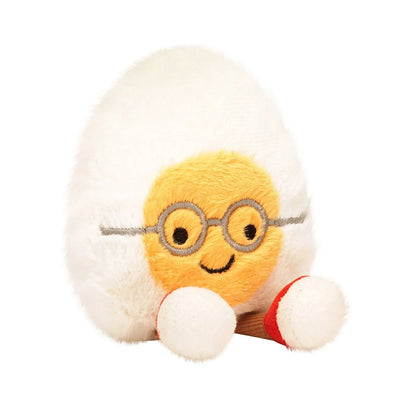 Lovely Soft Boiled Egg Cat Toy – Creative Pet Doll, Happy Smile Plush for Home, Holiday & Kids Gift