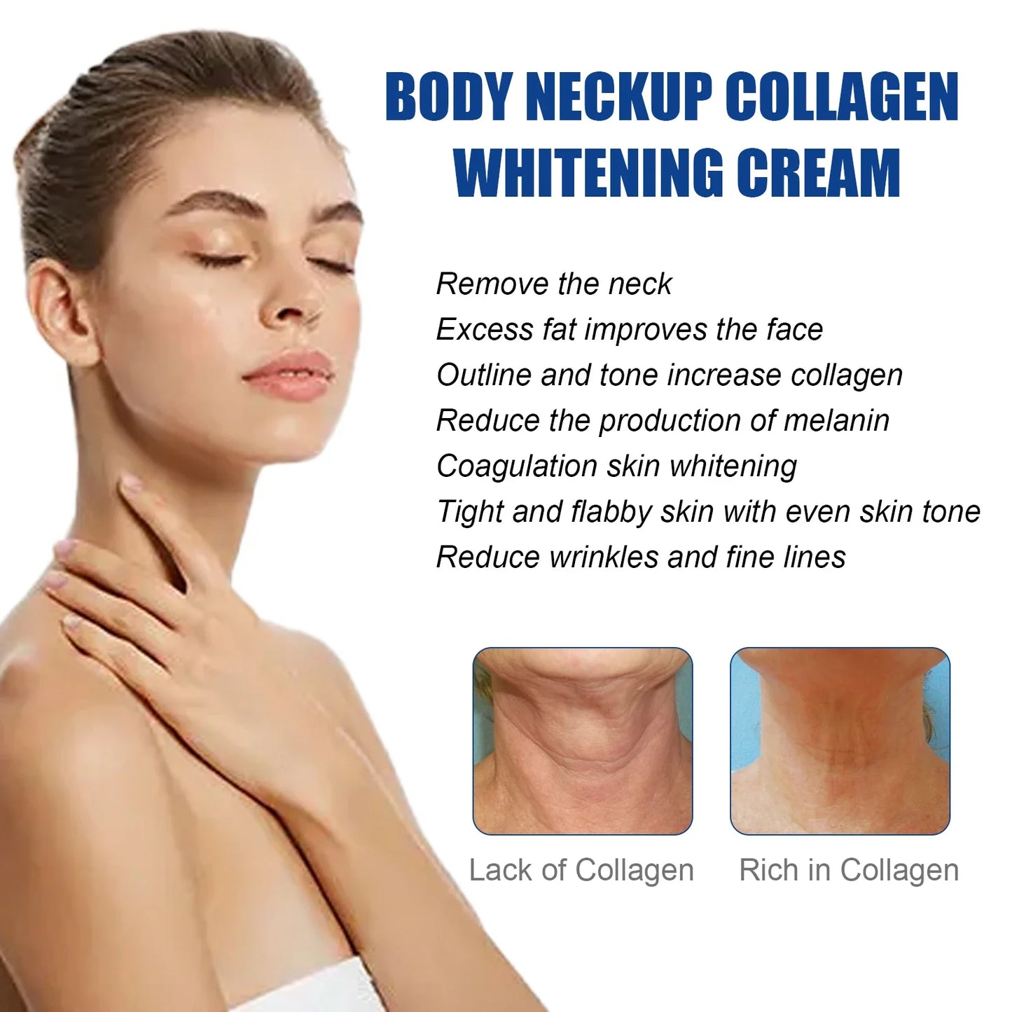 EELHOE Collagen Neck Cream — Anti-Aging Moisturizing Cream to Lighten, Lift & Tighten Neck Skin