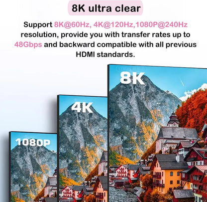 8K 60Hz HDMI Bi-Directional Switcher – 2 in 1 Out, 4K 120Hz HDMI Splitter with IR Remote for PC, TV, PS4, Xbox, PS5