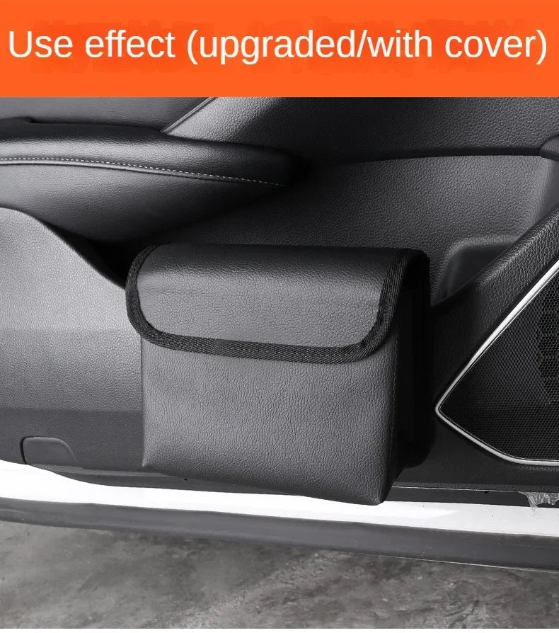 Car Trash Can & Storage Bag — Foldable Hanging Seat Back Organizer for Car Door & Interior Storage