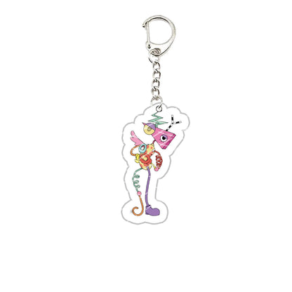 The Amazing Digital Circus Acrylic Keychain – Pomni, Jax, Ragatha, Gangle & Kinger Fan Gift Keyring for Bags & Accessories