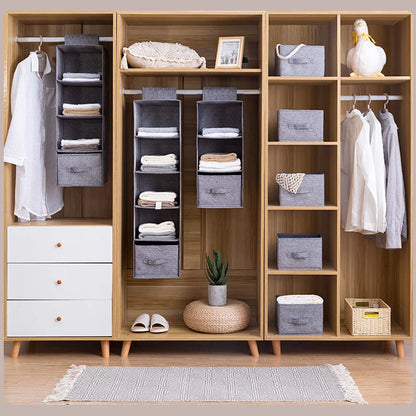 Hanging Cabinet Organizer for Underwear and Closet Storage — Wardrobe Rack Shelf Drawer Box
