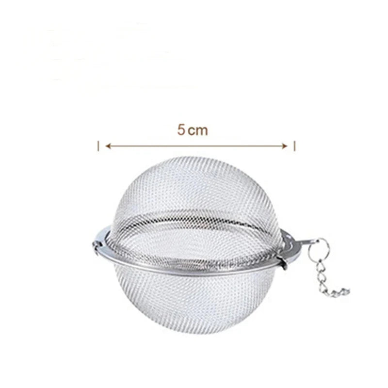 Stainless Steel Tea Ball Infuser Set — Durable Strainers for Loose Leaf Tea, Herbs, Spices & Seasoning