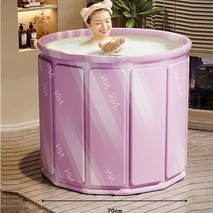 Foldable Portable Bath Tub – Thickened Full-Body Bathtub for Children & Adults, Long-Term Temperature Lock