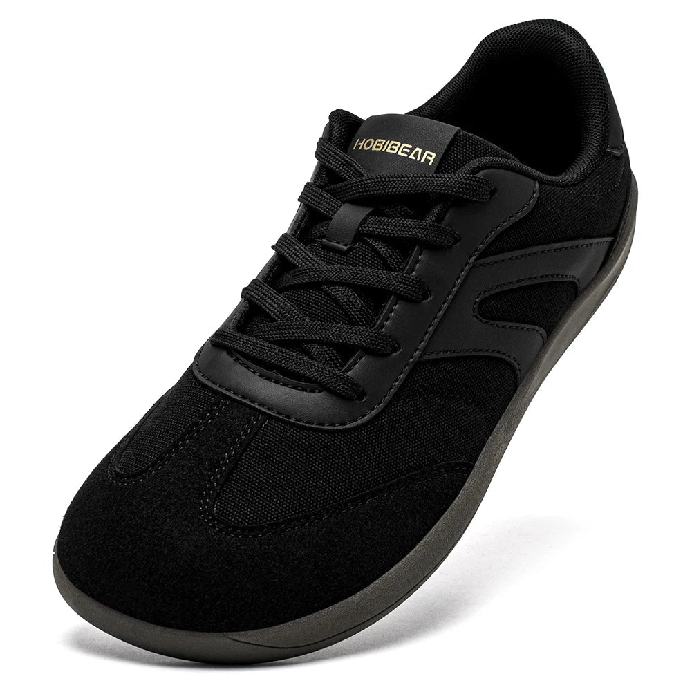 HOBIBEAR Unisex Barefoot Sneakers — Wide-Toe Minimalist Zero Drop Lace-Up Casual Shoes, Non-Slip for Men & Women