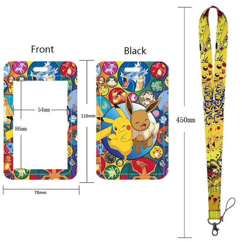 Pikachu Neck Strap Lanyard for Keys – ID Badge Holder, Keychain, Key Rings, Fashion Accessory Gift