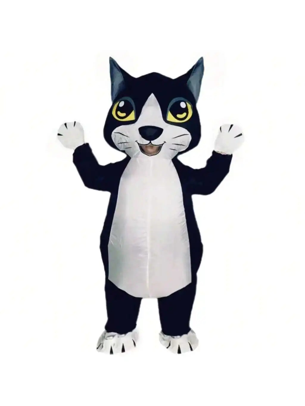 Auto-Inflatable Cat Costume – Waterproof Lightweight Full-Body Jumpsuit for Adults & Kids Cosplay with Detachable Fan