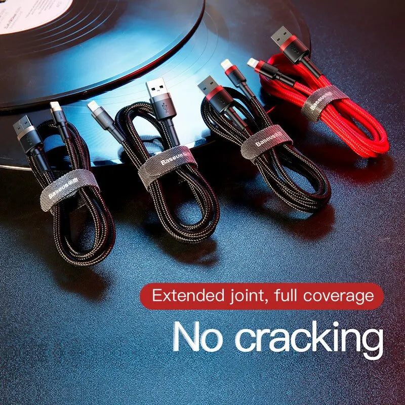 Baseus USB Cable for iPhone 14/13/12 Pro Max - Fast Charging, 2.4A Data Cable for iPhone Mini and Pro Models