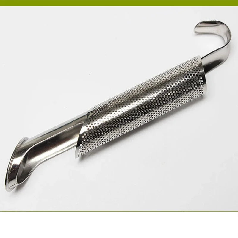 New Tea Strainer – Stainless Steel Infuser Pipe Design with Holder, Tea Spoon, and Filter for Perfect Brew