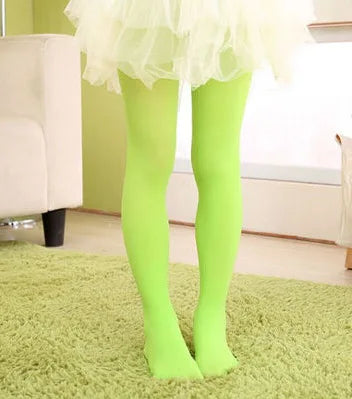 Girls’ Summer & Spring Candy Color Pantyhose – Ballet Dance Tights, Velvet Solid White Stockings for Kids