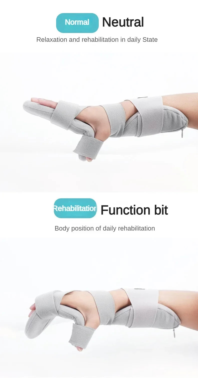 Adjustable Stroke Hand Brace — Finger and Wrist Support Splint for Night Use, Arthritis & Tendonitis Rehabilitation