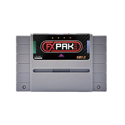 EVERGENESIS FXPAK Pro Rev. X SNES Game Cartridge – SD2 Flash Card for SFC/SNES 16-Bit Console with 8GB Memory Card