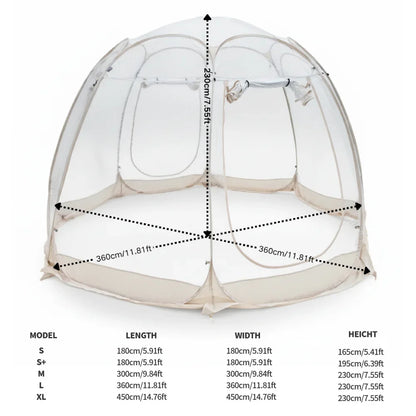Large Instant Pop-Up Bubble Tent - Weatherproof Outdoor Igloo Screen House & Oversized Camping Pod for Patio Camping