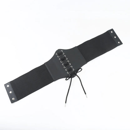 Medieval Wide Leather Armor Belt - Steampunk Waist Costume Accessory for Men & Women, Viking Knight Antique Waistband for LARP & Cosplay