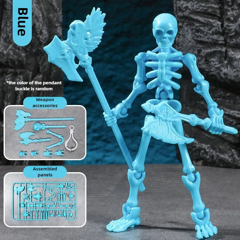 3D Articulated Skull Model – Assemble Action Figure for Anime, Games & Decoration