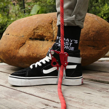 Outdoor SRT Foot Ascender with Pedal Belt – Left/Right Rock Climbing Anti-Fall Rope Riser Gear