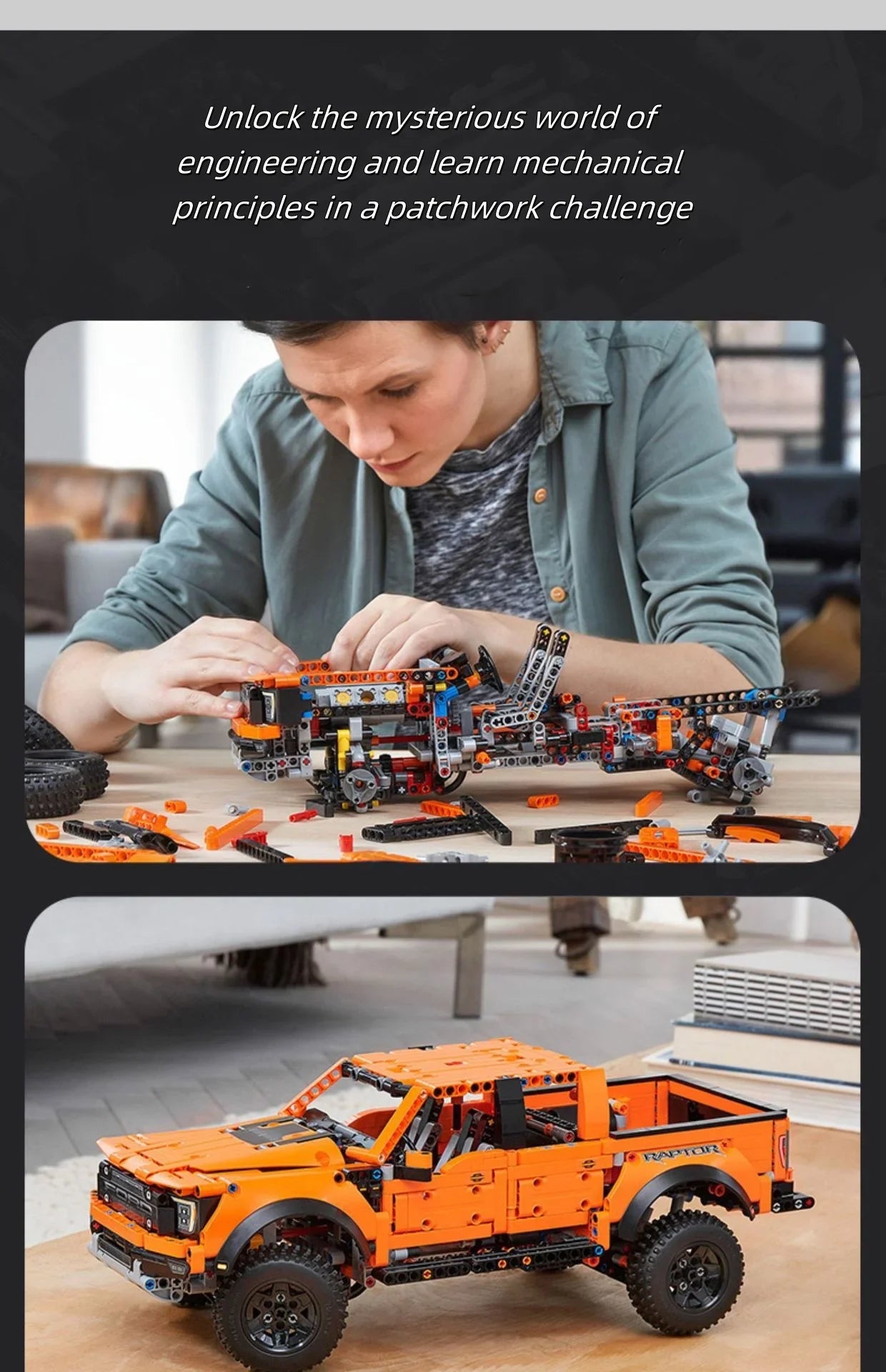 2024 New 1379PCS F-150 Truck Car Building Blocks – Off-Road Pickup Bricks MOC 42126 Toy for Kids, Boys Birthday Gifts
