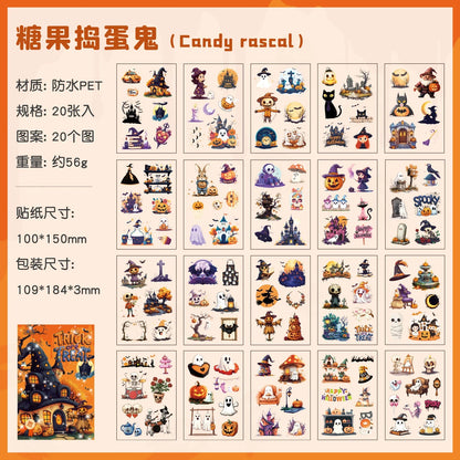 Halloween Sticker Book - Decorative Scrapbooking Stickers for Diaries, Albums & Stationery