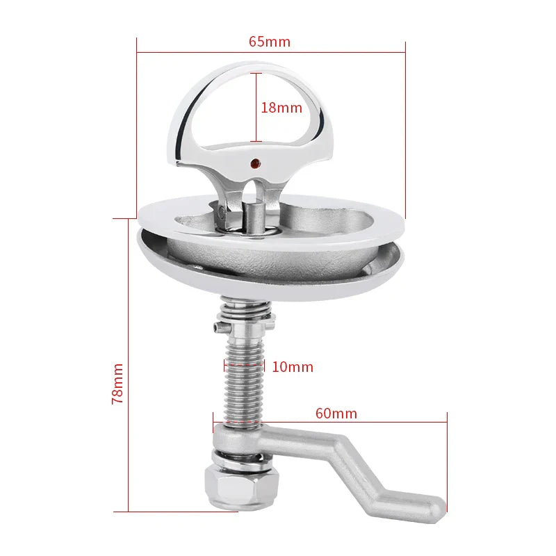 AndyMarine 316 Stainless Steel Boat Cam Latch – Marine Hatch Pull Turning Lock Hardware