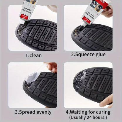 Waterproof Shoe Sole Repair Glue - Transparent Strong Adhesive Sealant for Rubber Crack Repair