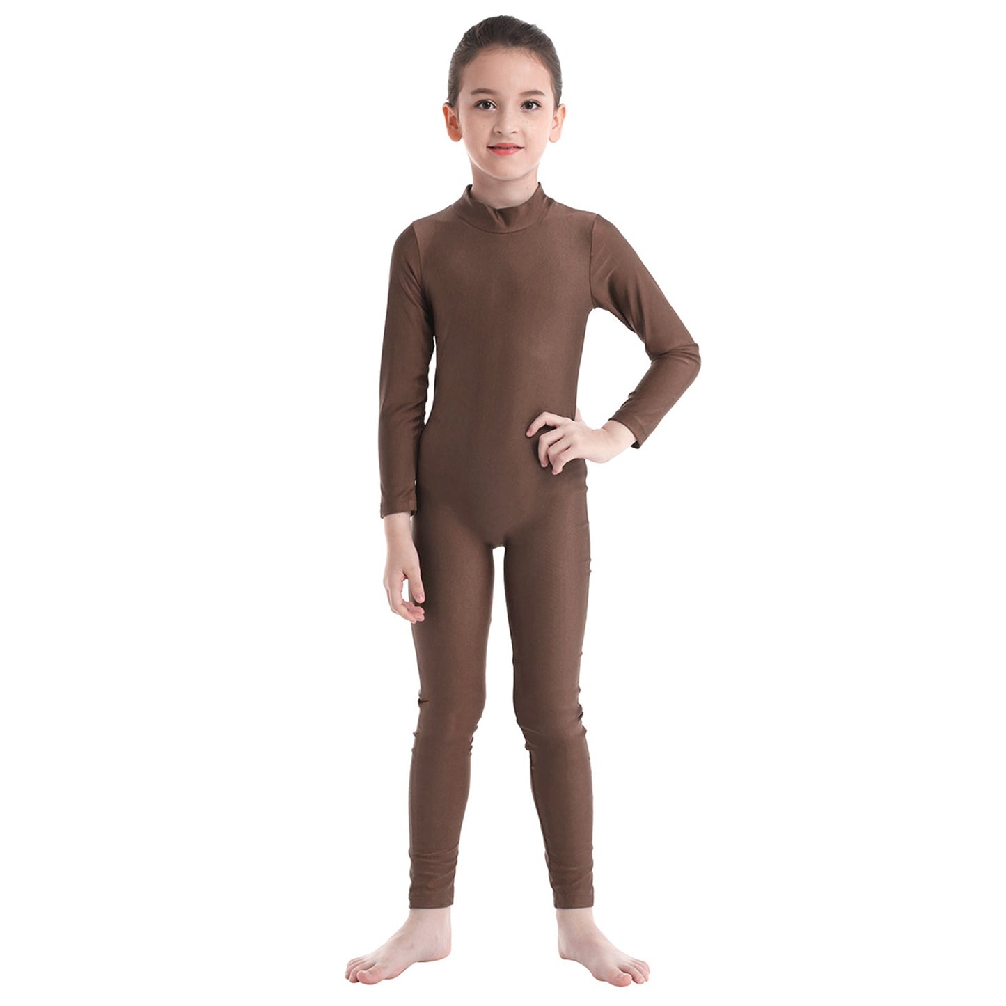 Kids Girls Full Body Gymnastics Bodysuit, Ballet Dance Jersey Leotard, Jumpsuit Sports Unitard, Children Dancewear and Sportswear