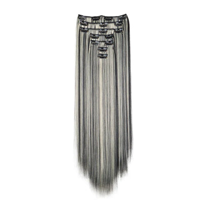 WIGSIN 24-Inch Straight Hair Extensions - 7-Piece Clip-In Synthetic Hair Set for Women