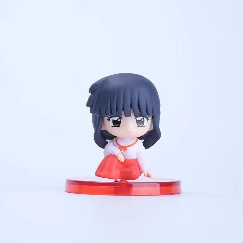 Q Version Inuyasha Figure Blind Box – Cute Sesshomaru & Kagome Sitting Model, Anime Decoration Gift for All Ages