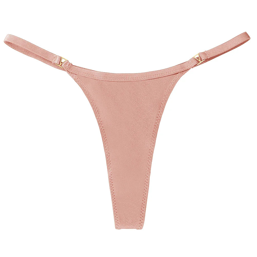 VKME Women’s Low Waist Cotton Thong Panties – Comfortable Sexy G-String Lingerie Underwear