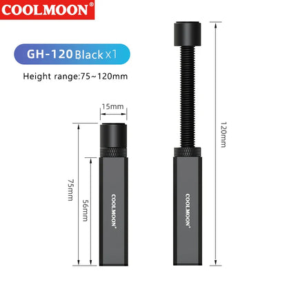 Adjustable Aluminum GPU Holder Bracket – Telescopic Rotating Graphics Card Support Stand for Desktop PC Case Anti-Sag Accessory