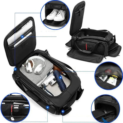 Men’s Sport Gym Bag – Multi-Functional Travel, Fitness & Outdoor Duffle with Dry/Wet Compartments