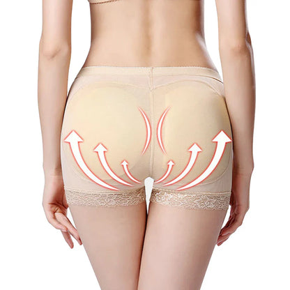 Women’s Padded Seamless Underwear – Fake Buttock Body Shaper Panties, High Waist Hip Enhancer & Tummy Control Shorts