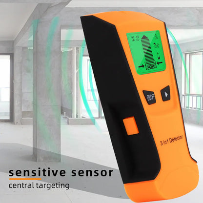 3-in-1 Wall Metal Detector – Professional Deep Scan for Metal, Wood Studs, AC Voltage & Live Wires