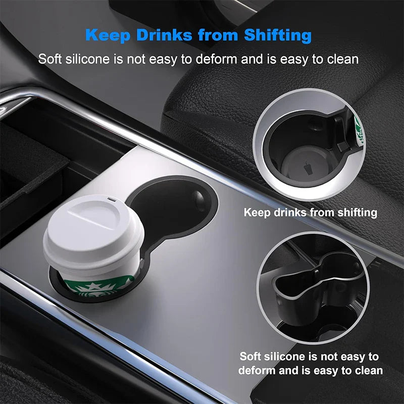 Tesla Model Y/3 Center Console Storage Box – Hidden Organizer Tray & Webcam Cover (2021–2024 Accessories)