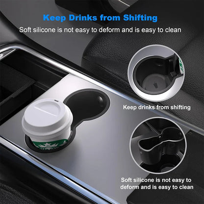 Tesla Model Y/3 Center Console Storage Box – Hidden Organizer Tray & Webcam Cover (2021–2024 Accessories)