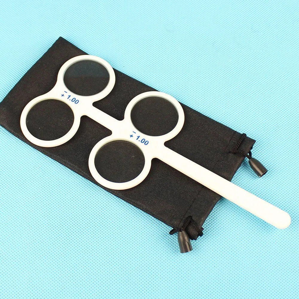 4-Lens Plastic Ophthalmic Flipper Eye Training Tool – Optometry Vision Confirmation Tester for Eye Exam Practice & Vision Care Equipment