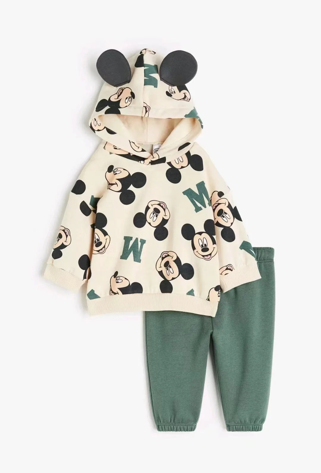 Mickey Cartoon Kids Hoodie & Pants Set – Long Sleeve Pullover Sweatshirt, Winter & Autumn Sportswear