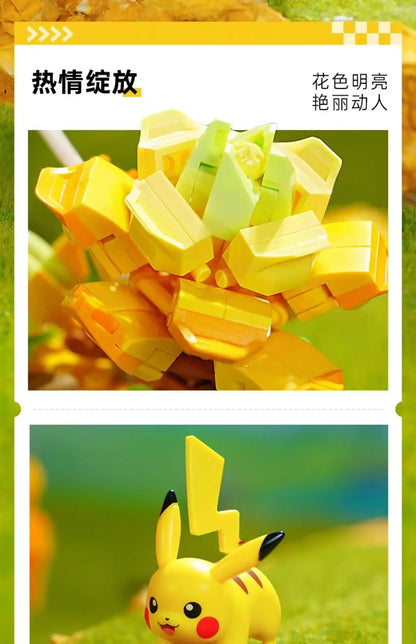 New Anime Pokémon DIY Building Block Toys – Pikachu, Sylveon, Togepi Cartoon Figures for Home Decoration